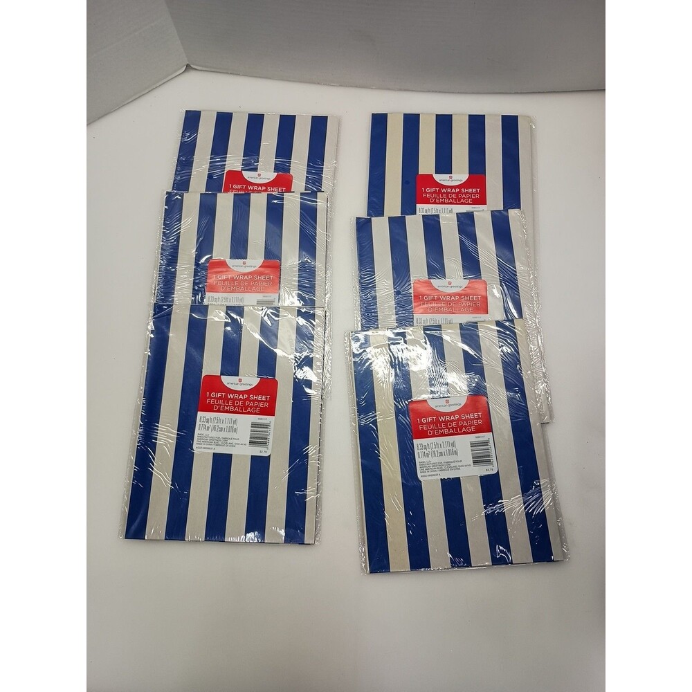 Wrapping Paper Sheets American Greetings  8.33 sq feet each Lot Of 6